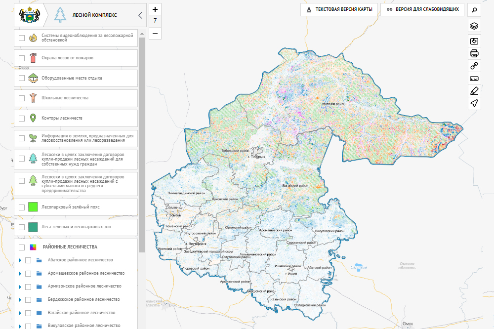 Карта общедоступных угодий тюменской области